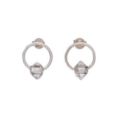 Herkimer Diamond Rough Earring Wholesale Silver Wholesale Jewelry | Akrati Jewels Inc